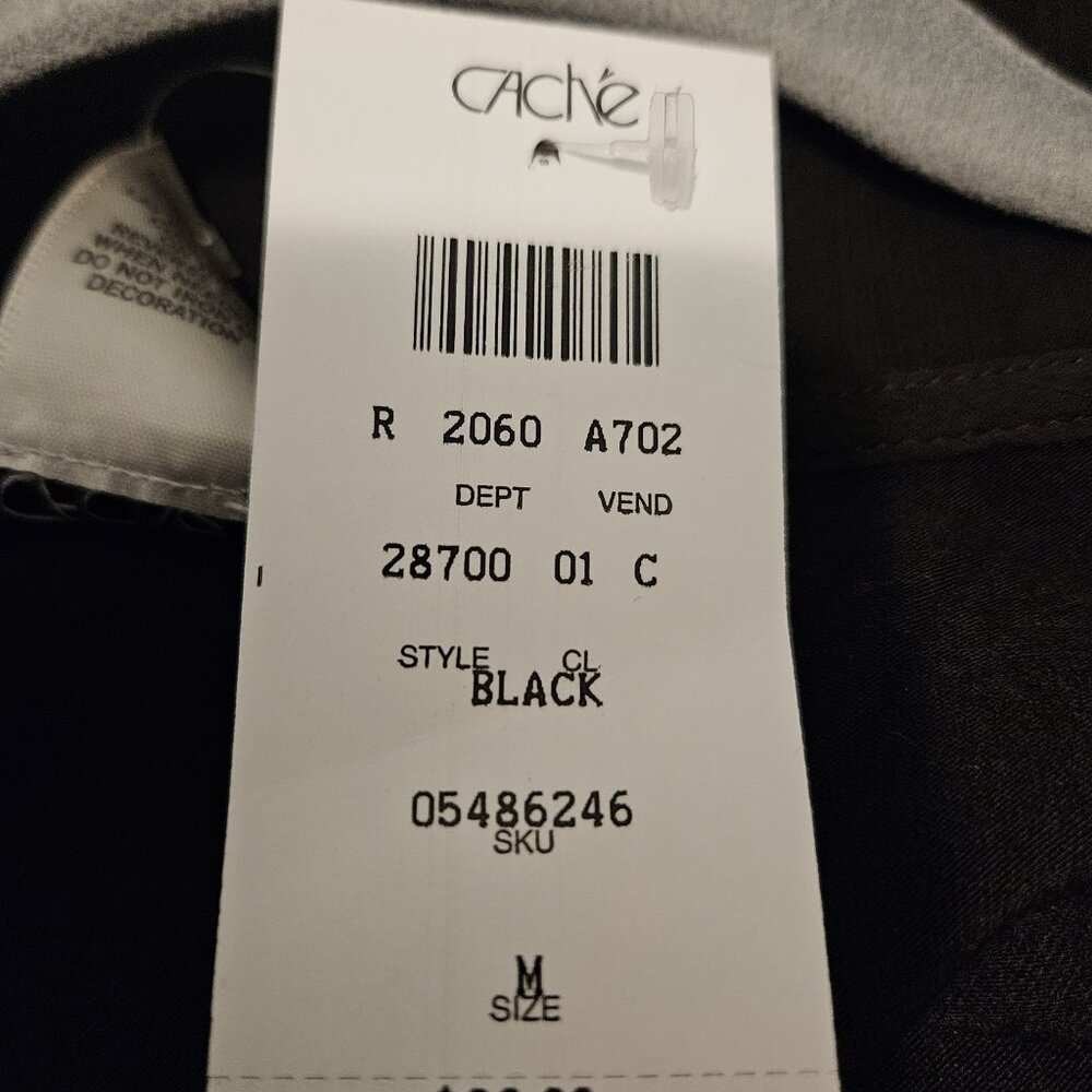 CACHE Black Layered Gold Sequin Banded Sleeveless… - image 3